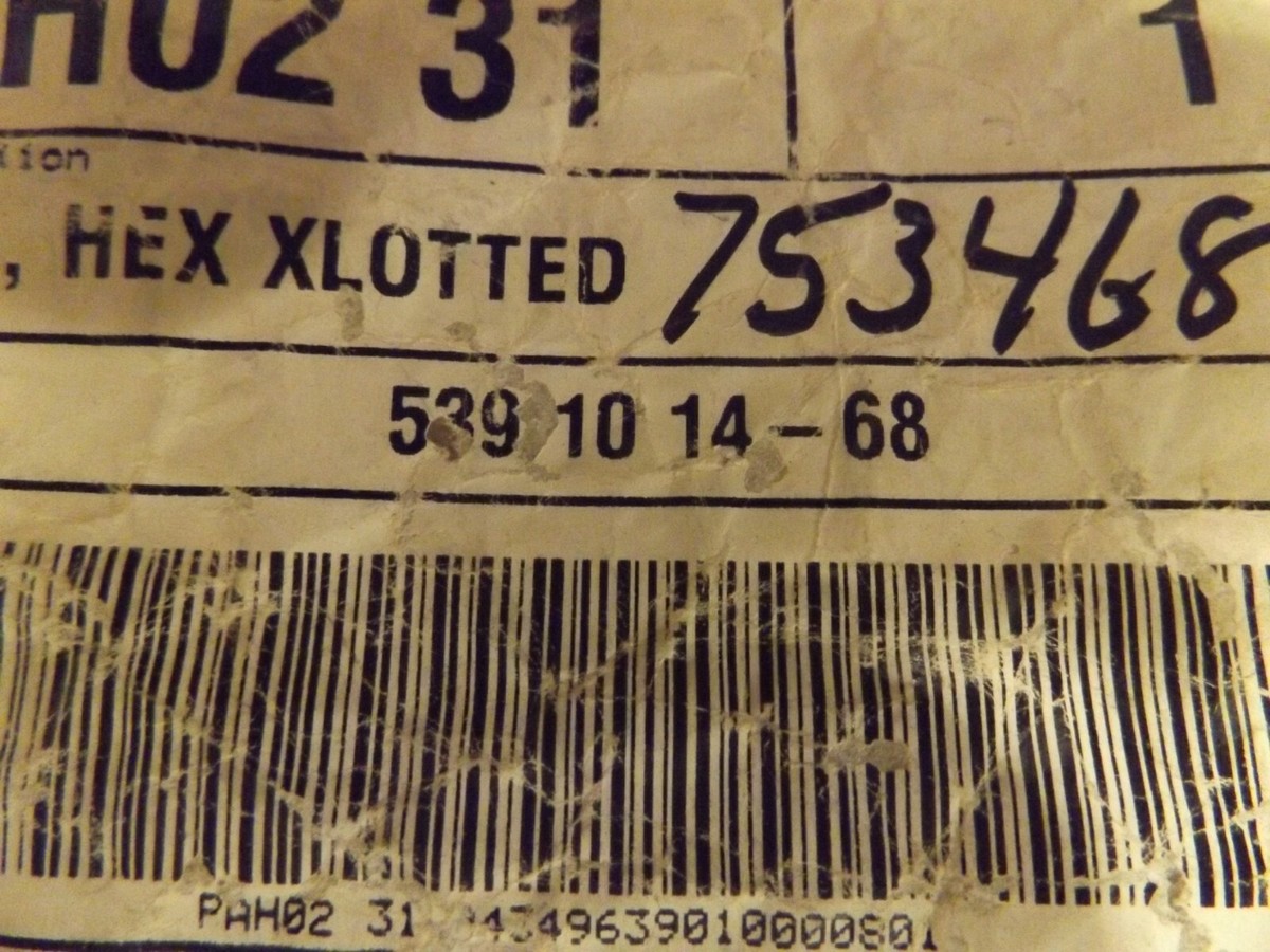 OEM HUSQVARNA HEX SLOTTED NUT 539101468 | eBay