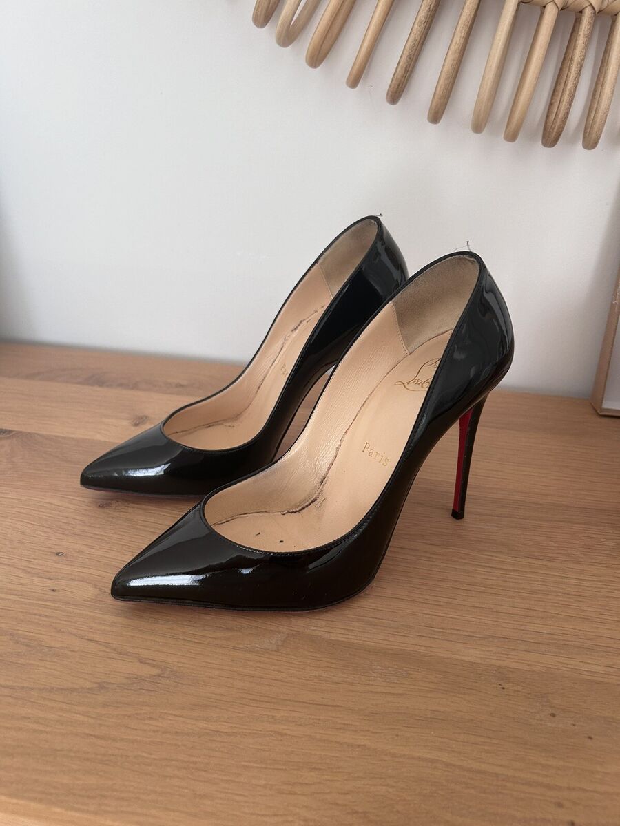 Christian Louboutin Pigalle Follies 100 Size 37 Black Patent Christian Louboutin Pigalle Follies 100 Size 37 Black Patent