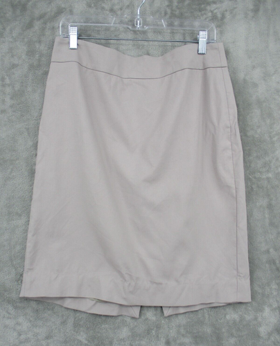 J Crew Skirt Womens 10 Pencil Straight Career Classic Minimalist Zip Lined Tan