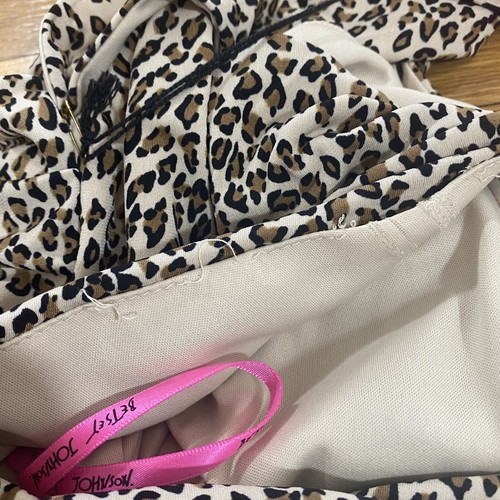 Betsey Johnson Leopardendruck Mantelkleid Damen Größe 8 ausgeschnittenes Kleid - Bild 14 von 14