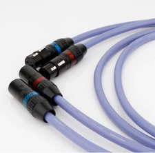Pair OFC Hifi XLR Wire Copper Audio Signal Cable Interconnect Cord W/ Connectors