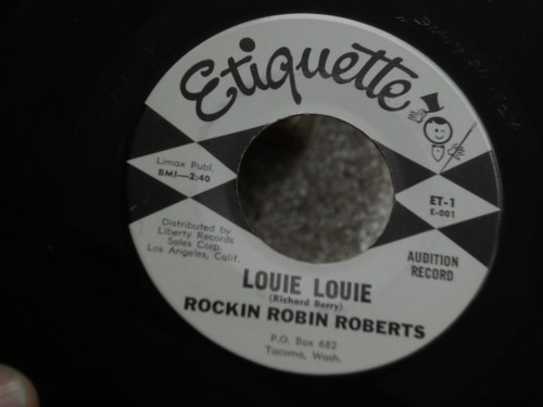 Z6 ETIQUETTE ETR-1 AUDITION GARAGE ROCK ROCKIN ROBIN ROBERTS LOUIE LOUIE MARYANN - Picture 3 of 12