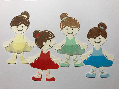 Bitty Child Ballerina Ballett Tanzen Tanzkurs Stanzteile (Topper/Sammelalbum)