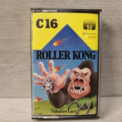 Roller Kong - Commodore C16 Spielkassette Andrew Lacey guter Zustand 