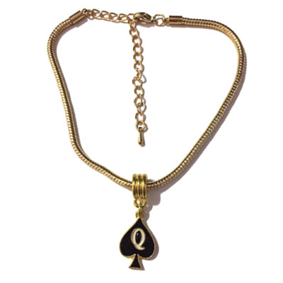Queen Of Spades Gold Euro Anklet - QOS BBC Hotwife Vixen Shared Wife Findom Cuck
