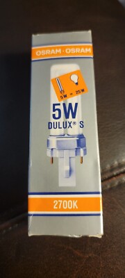 Light Bulb .Osram Dulux S 2700k 5W- New Made in USA