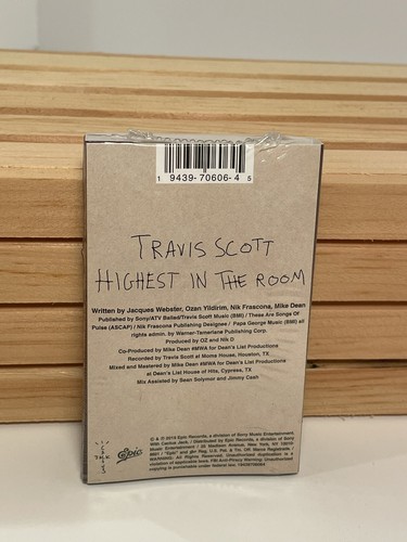 Travis Scott Highest In The Room Cassette Variant Rare Limited Edition BRAND NEW - Picture 2 of 3