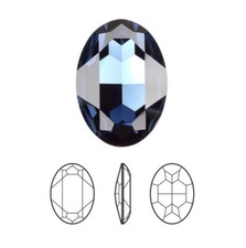 Swarovski Crystal Oval Fancy Stone 4127 Silver Setting 30mm Montana