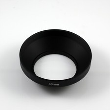 For Wide-Angle Lens 43 mm Aluminium Lens Hood Shade Screw in Universal