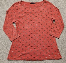 Marks and Spencers Flower Printed Top Size 14 Red