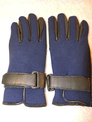 Vintage Equestrian International Great Grips Ladies Cowhide Navy Eq-Soft Gloves