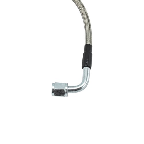 TURBO OIL FEED Line 16" Steel Braided -4 AN 90 Degree X Str. "Made In - Foto 5