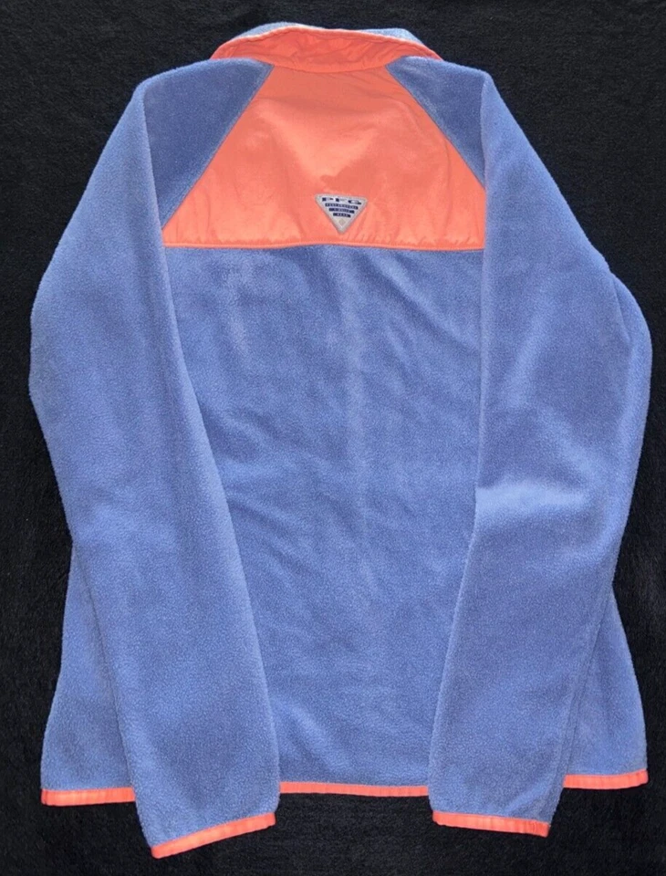 Columbia Women’s Extra Small Fleece Full Zip Sweater Jacket Purple Orange Coat - Image 4 of 4