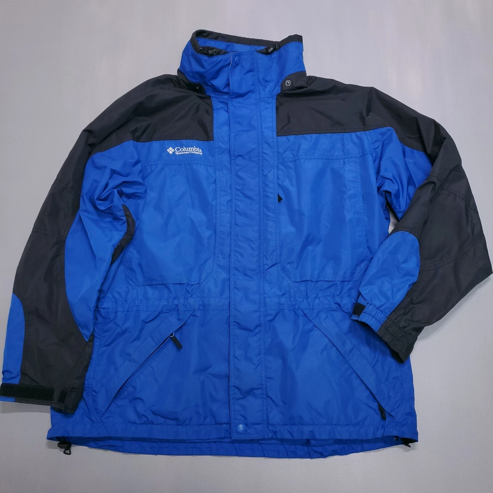 Columbia Jacket Mens XL Blue Full Zip Button Sportswear Interchange Winter Core
