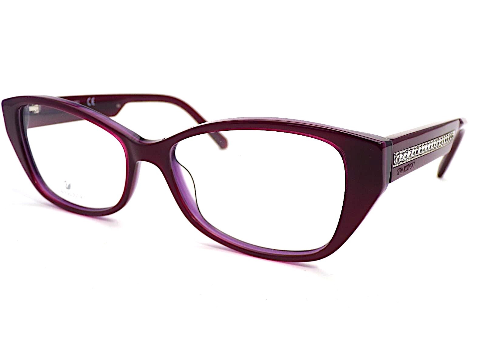 Swarovski Glasses Frame Purple Violet Silver 53mm Women's Eyeglasses SK5391 081