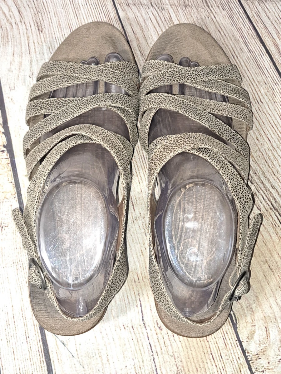 DANSKO Lolita Beige Textured Pebbled Leather Strappy Sandals Size 40 9.5 10