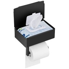 Soporte de papel higi nico de montaje en pared con estante y almacenamiento