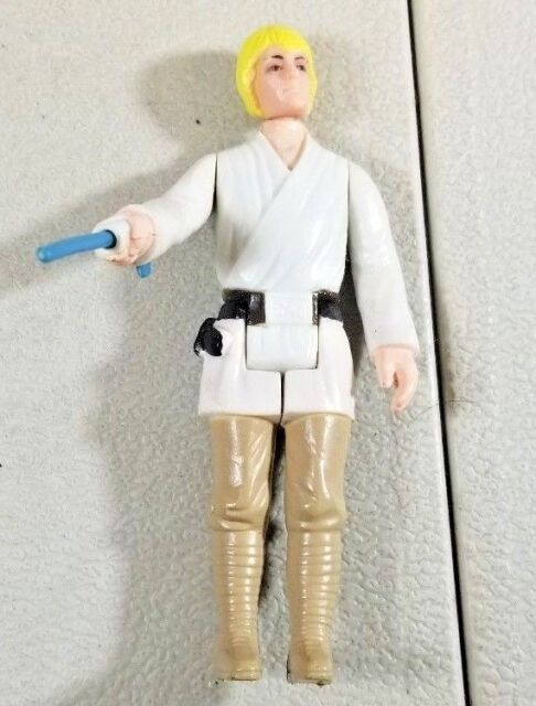 VINTAGE STAR WARS LUKE SKYWALKER BLUE LIGHTSABER KENNER ACTION FIGURE 1977 49A4 | eBay