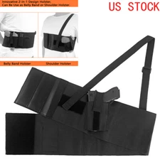 Tactical Belly Band Pistol Holster Underarm Shoulder Gun Holster 2-in-1 Holster
