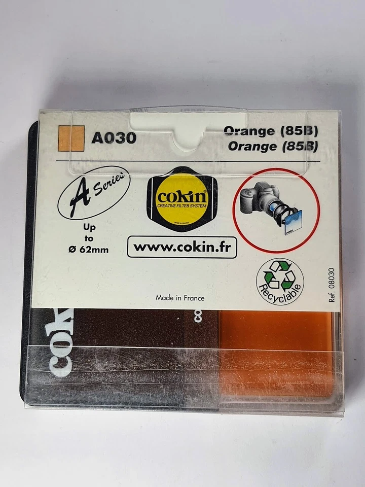COKIN CREATIVE FILTER A SERIES SYSTEM A030 85B Orange Color Conversion Resin - Image 2 of 2