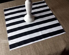 Black & White Stripe Table Square Overlay Wedding Table Centerpiece Table Linens