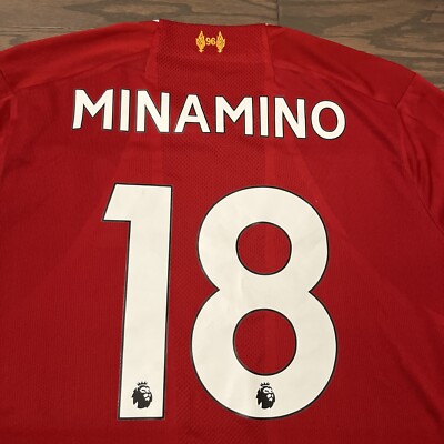 NWT 2019-20 New Balance Liverpool Home Jersey Japan Minamino #18