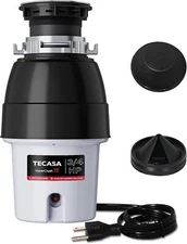 TECASA 3/4 HP Garbage Disposal 2700 RPM Continuous Feed Food Power Corded