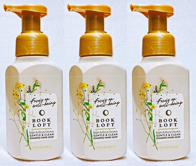 3 Bath & Body Works BOOK LOFT Gentle Foaming Hand Soap 8.75 oz
