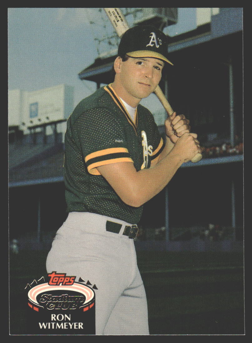 Ron Witmeyer #435a 1992 Stadium Club Oakland AthleticsRC Rookie