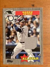 2022 TOPPS 1987 ALLSTAR RELIC BLACK 96/199 PARALLEL 87ASR-DJ DEREK JETER 🔥🔥