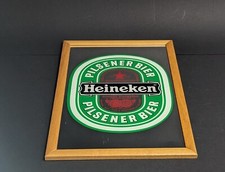 Spiegel / Heineken /Bier / Reklame / Werbung / 32 x 22 cm gerahmt