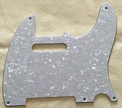 Pick Fender Telecaster 5-hole Style Guitar Pickguard 4 Ply White Pearl