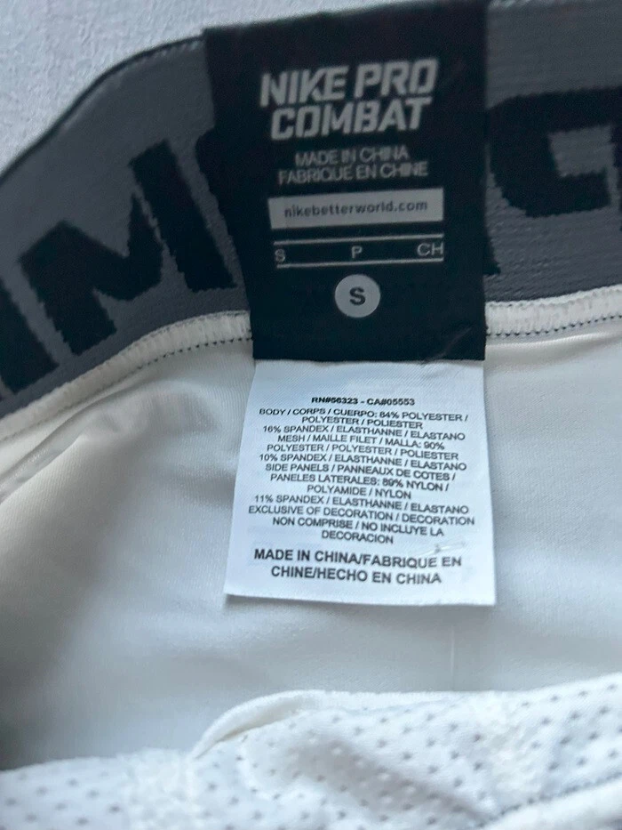 Мужские бейсбольные шорты-слайдеры Nike Pro Combat White Hyperstrong Diamond Thief Sm - Изображение 2 из 4
