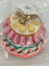 Vintage NEW Christopher RADKO 2000 BERRY CAKE DELIGHT Glass Ornament 00-058-0