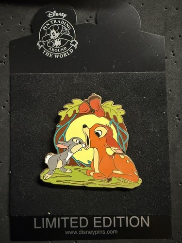 Disney Shopping Bambi LE 100 Pin Thumper Checking Bambis Mouth Acorns