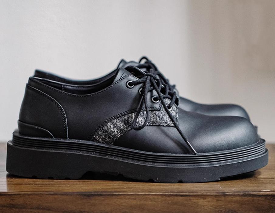 SAOLA Scarpe da derby chic casual punta rotonda da uomo vintage basse con lacci scarpe da lavoro