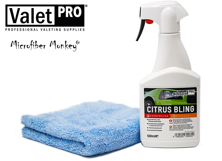 Detailer Flussmittel Auto Detailmate Set ValetPRO Citrus Bling 0,5L +  Poliertuch | eBay.de