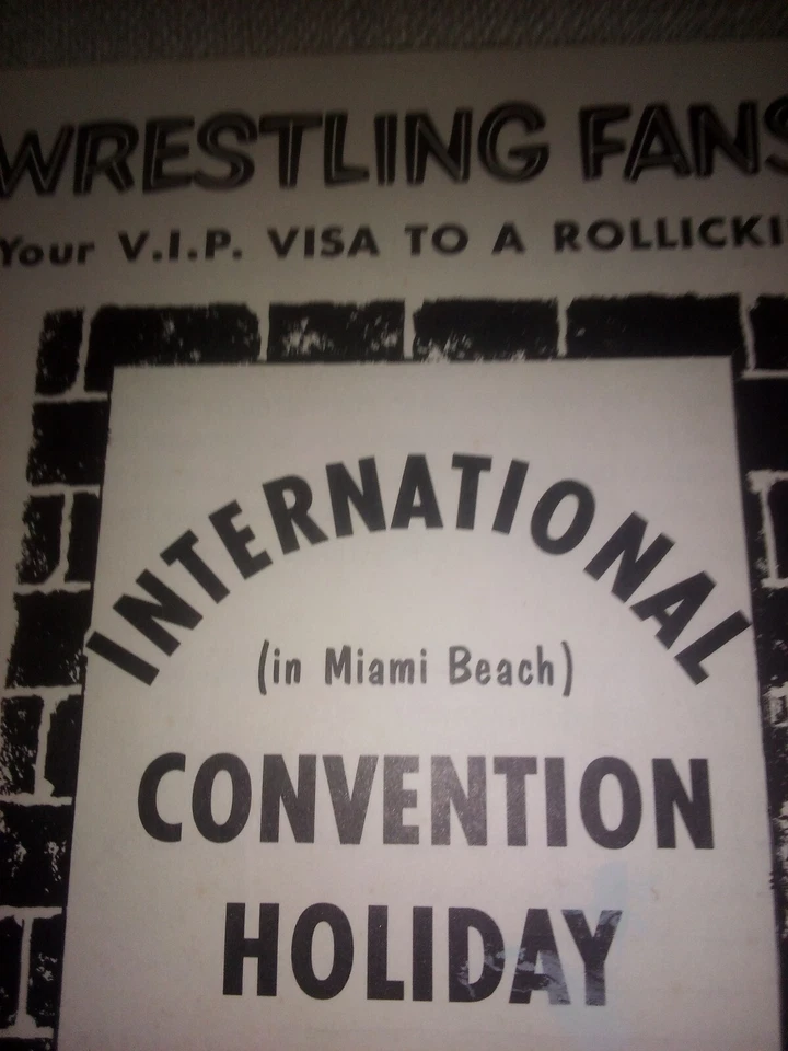 Perfeito estado WFIA raro NWA Funk Graham Wwwf convenção Miami programa de luta livre 1974 WWWF - Imagem 2 de 4