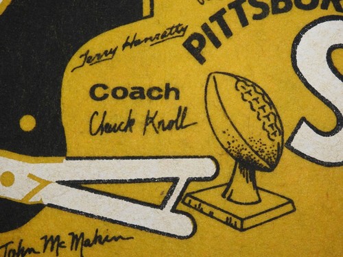 Vintage 1975 Steelers Super Bowl IX I was There Facsimile Signatures Pennant - Picture 6 of 8