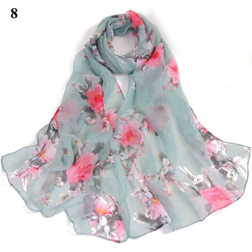 Long Soft Chiffon Scarf Plain Sheer Wrap Shawl Womens Large Stole Neck Scarves♧ - Picture 47 of 93