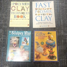 4 Books On SCULPEY WAY WITH  POLYMER CLAY 74 PROJECTS HOT OF THE PRESS New Rare