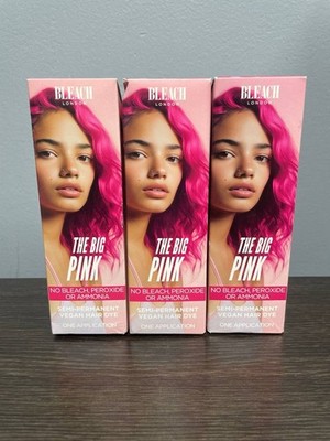 3-PACK Bleach London BIG PINK Semi-Permanent Vegan Hair Dye PETA Approved