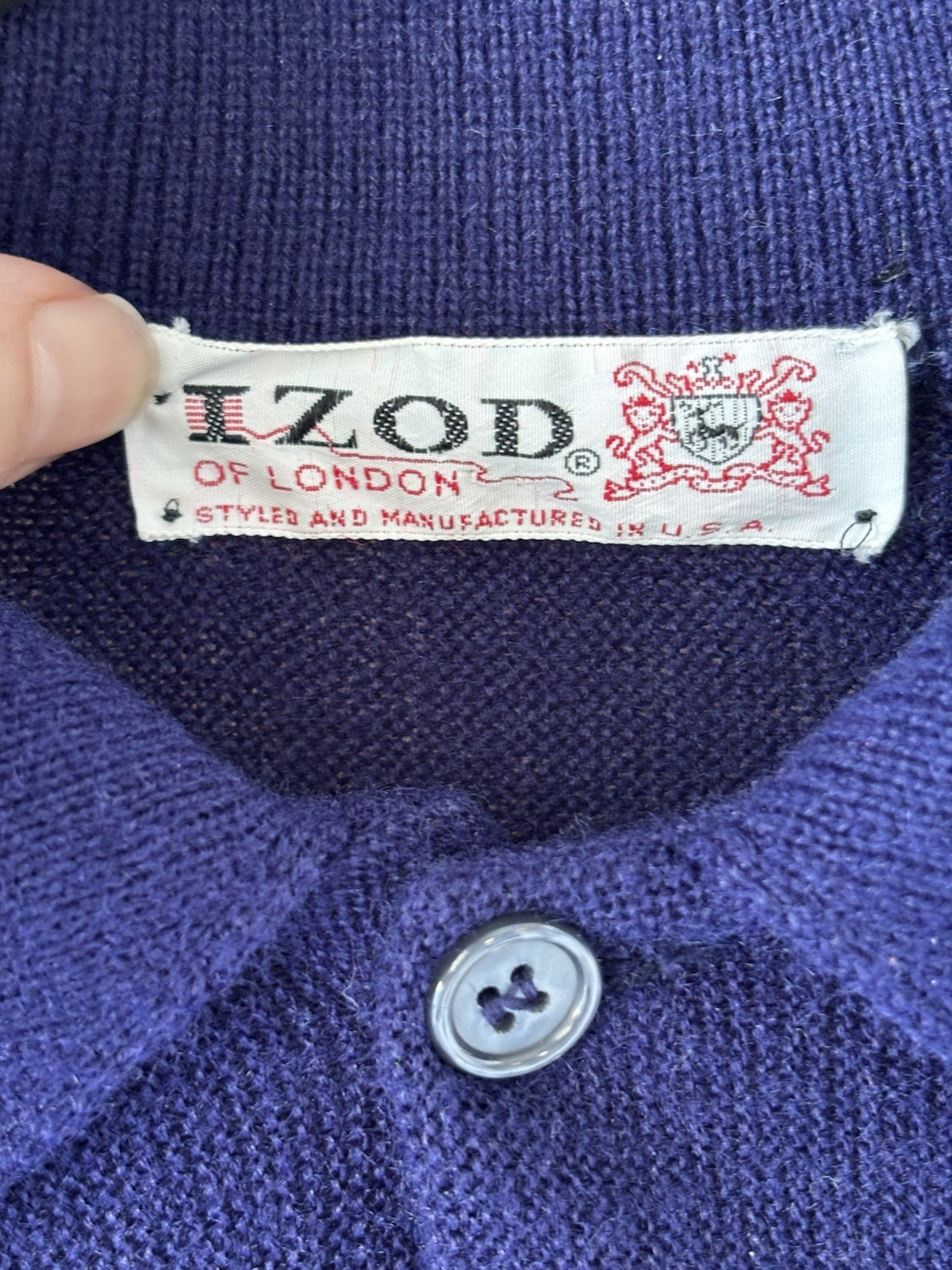 Vintage IZOD Lacoste Mens Cardigan XL Navy Blue Grandpacore Cottagecore Grandpa thumbnail 4