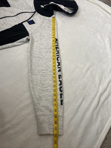 American Eagle Flex Mens Full Zip Up Hoodie Jacket Sz M Grey, Zip Pockets Comfy - Picture 16 of 16