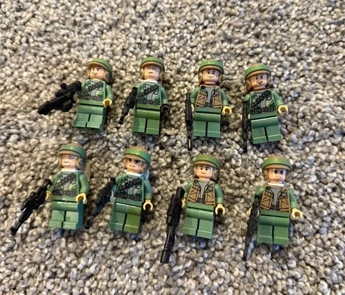LEGO Star Wars Camouflage Minifigure Lot Of 8 Endor Rebels Soldiers Commandos