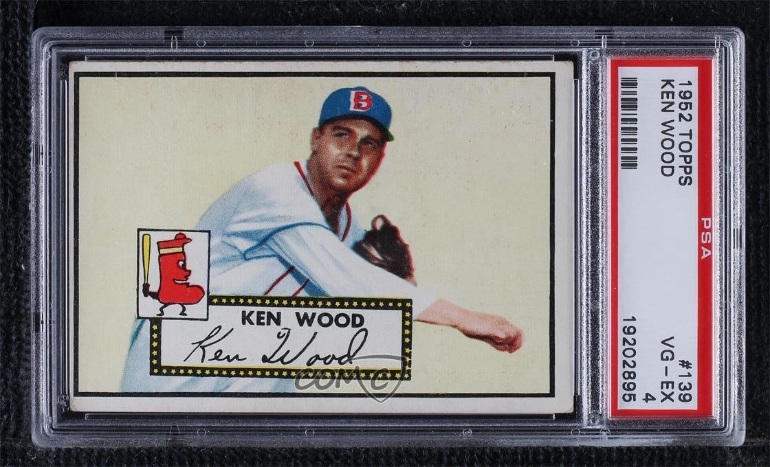 1952 Topps Ken Wood (White Back) #139 PSA 4 0q4x