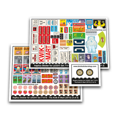 Replacement Sticker for Set 71016 - The Kwik-E-Mart