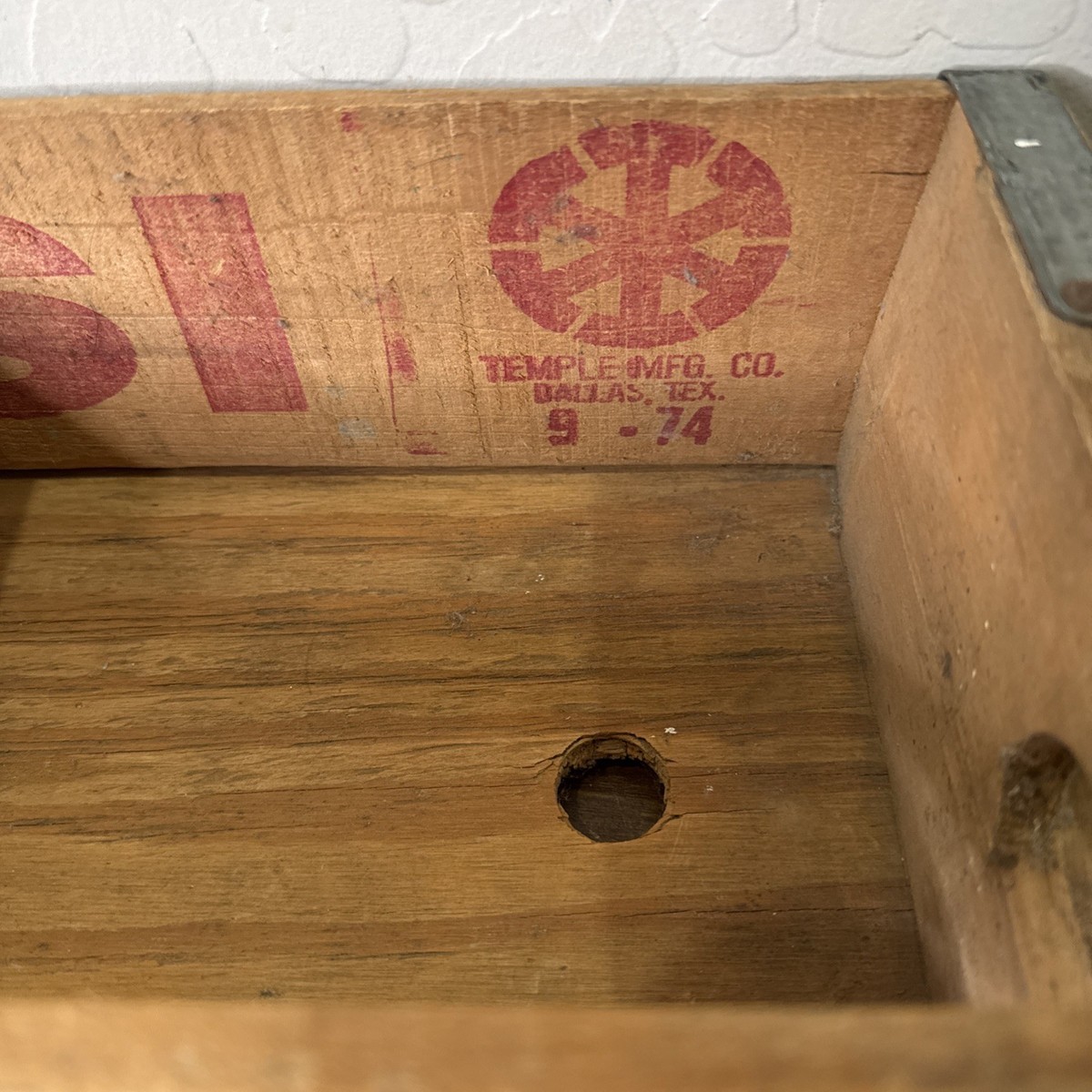 Vintage Wooden Pepsi Crate Temple Mfg Dallas TX 1974 Ventura | eBay