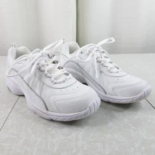 Easy Spirit Punter Perforated Walking Shoes Women's 8.5 Leather White Sneakers