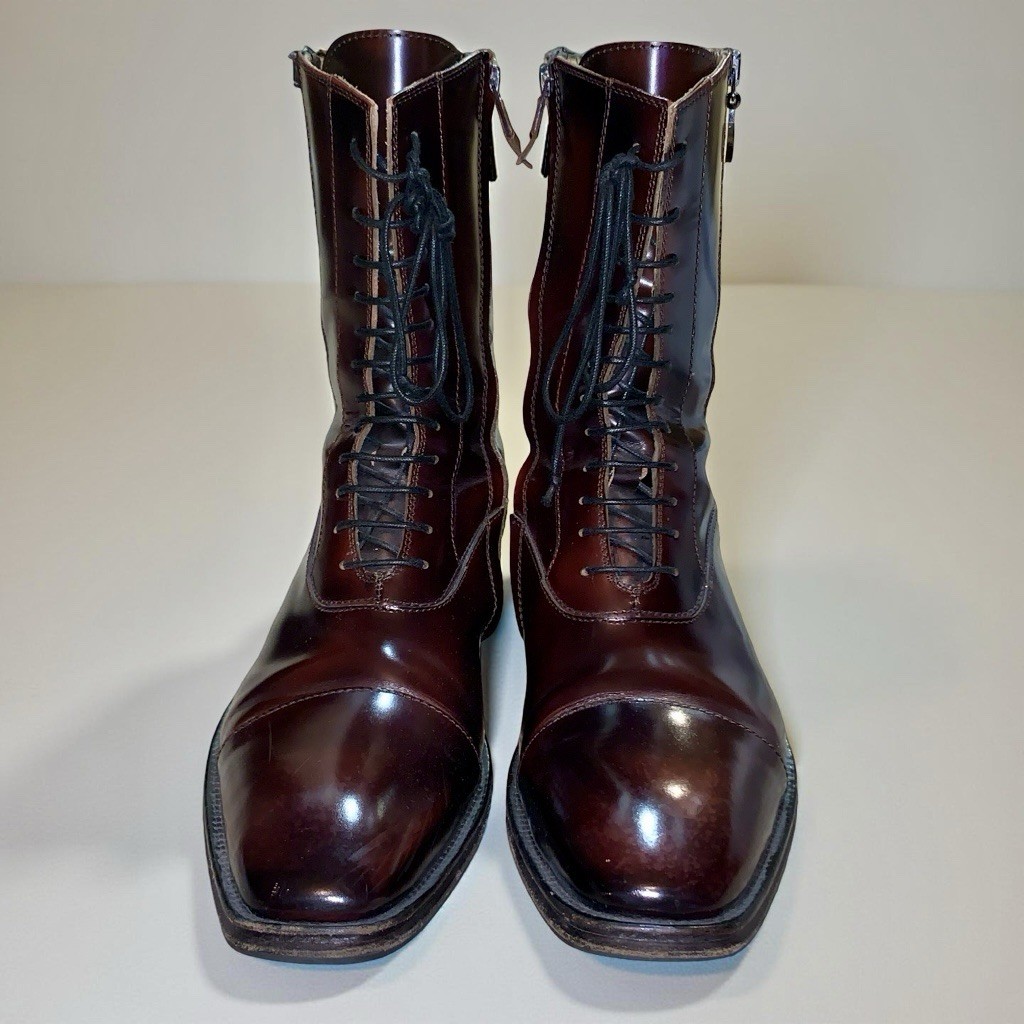 Bota Damy Balmoral Hombre Talla 42 Cuero Hecha a Mano en Italia Lujo Única en Su Clase